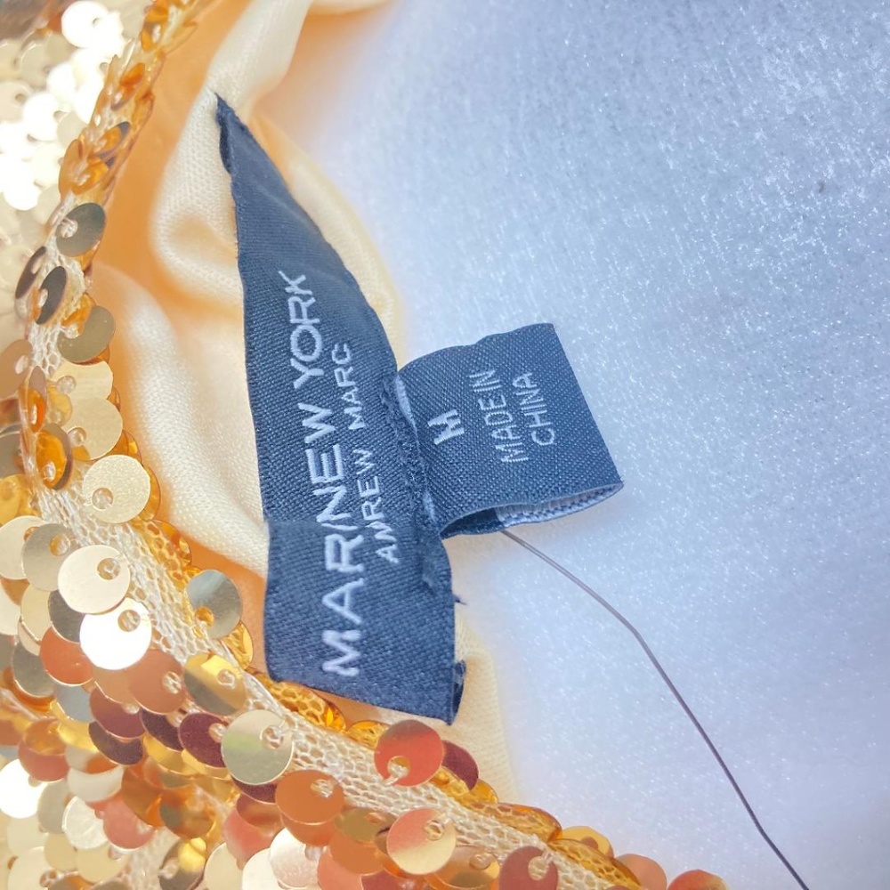 Marc New York Gold Sequin Top - Picture 11 of 11